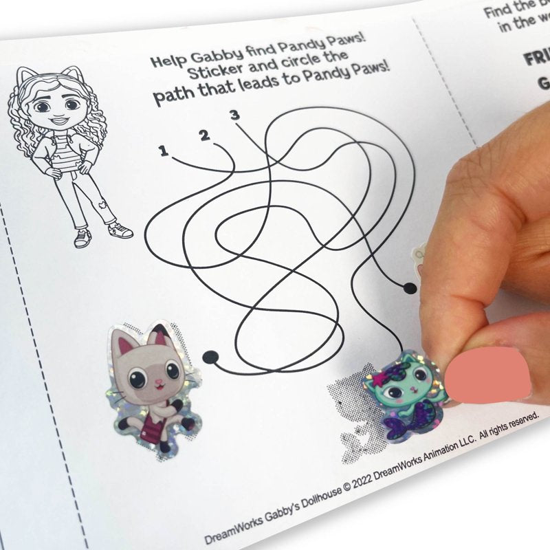 Kids Creativity Set with Gabby's Dollhouse Carrying Case - Art & Sticker Kit for Ages 3+