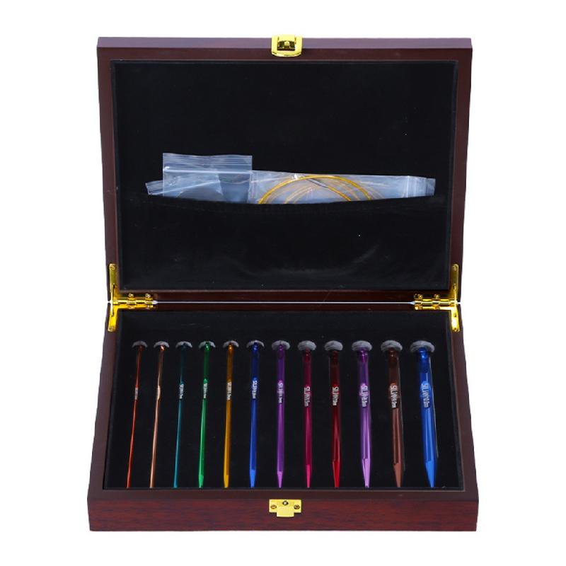 12Pcs Detachable Tunisian Crochet Hook Set with Interchangeable Aluminum Needles