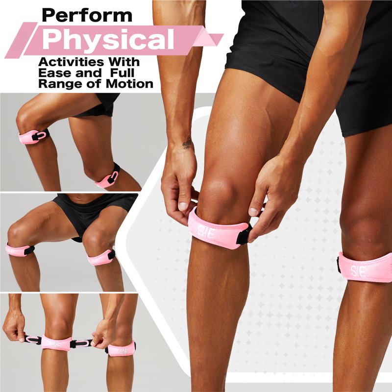 Adjustable Knee Support Strap for Pain Relief and Stability - 2 Pack