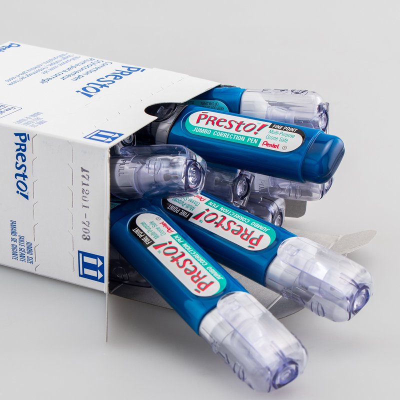 Correction Pen Fine Point Metal Tip 12ml Pack of 12 - Office Supplies