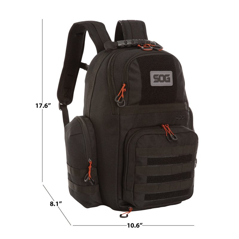 Military-Style Field Backpack with Pistol Compartments, 30.5L Black