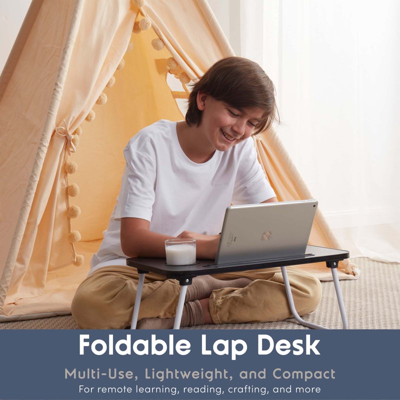 Lammaloe Foldable Lap Desk – Portable Lightweight Laptop Table for Bed & Couch (S)