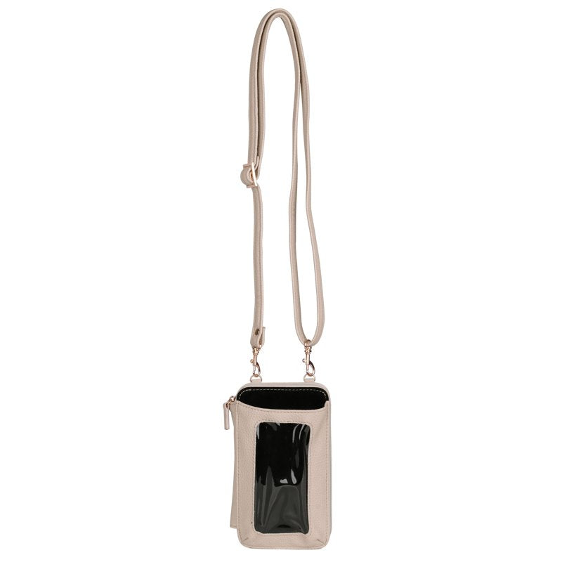 Women's RFID Crossbody Vegan Leather Bag with Pebble Grain - Multiple Colors