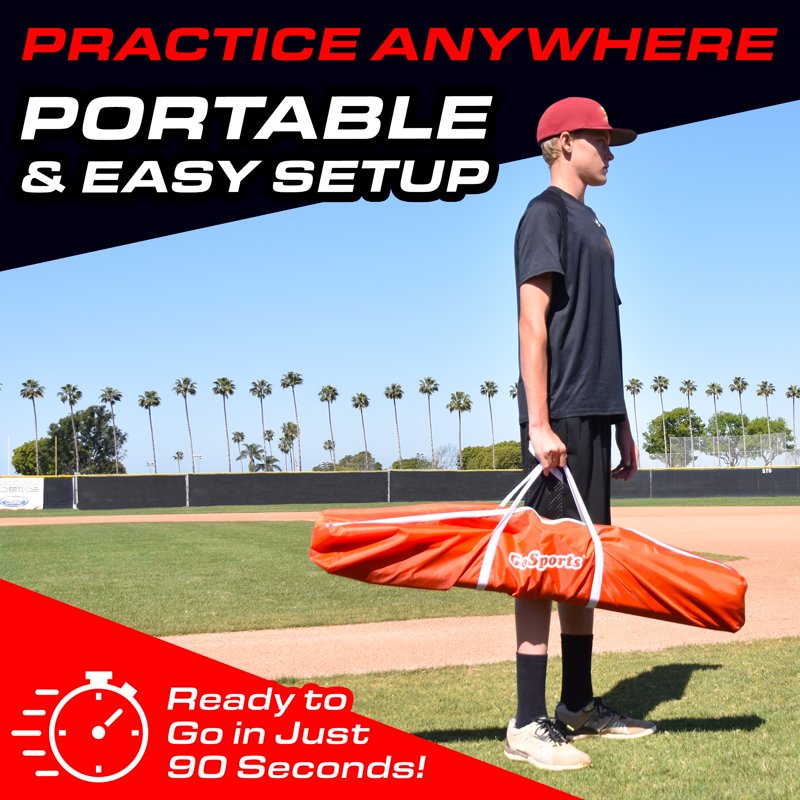 Baseball Softball Practice Pitching & Hitting Net - 7x7 ft Training Aid