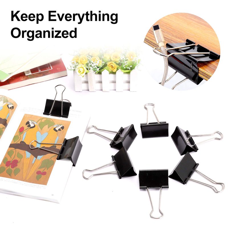 8 Pack Extra Large Binder Clips 2.4 Inch Heavy Duty Jumbo Office Clamps