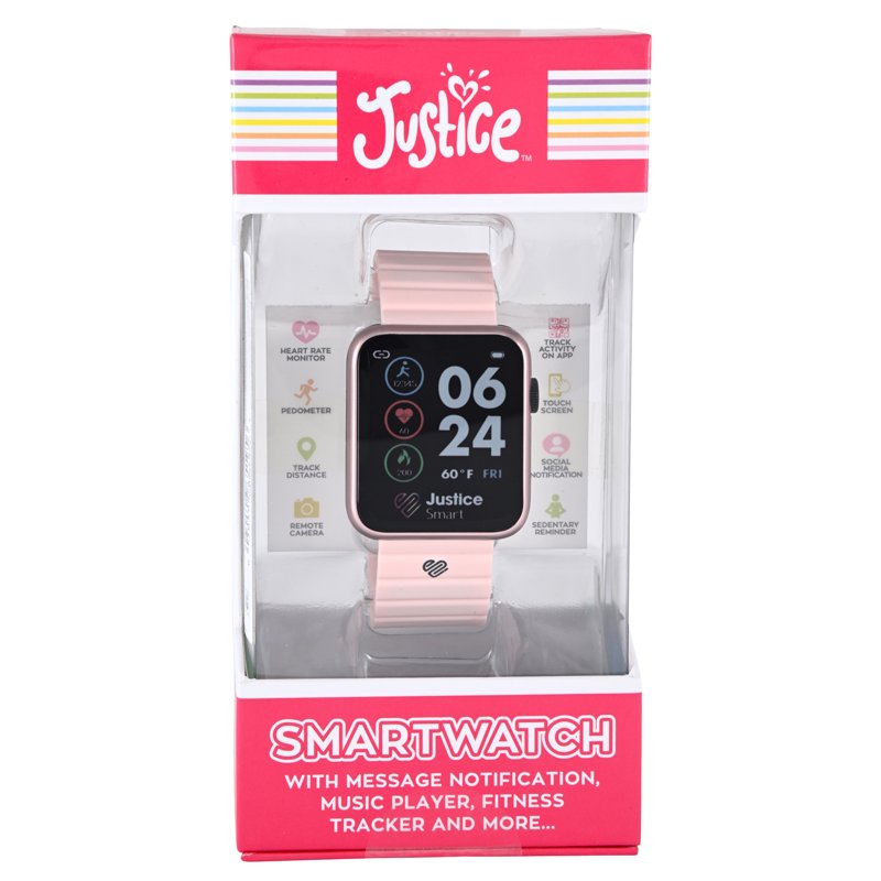 Unisex Child Smart Watch with Blush Metal Magnetic Strap 42mm - Justice iTime