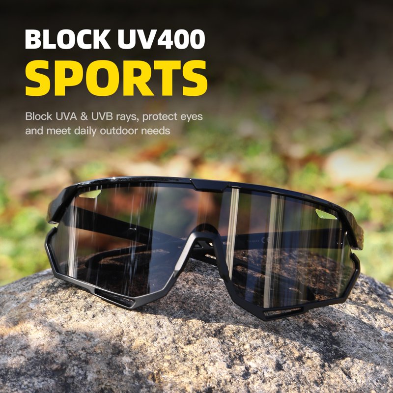 Cycling Sunglasses Sports Eyewear UV400 HD Lens Lightweight TR90 Frame