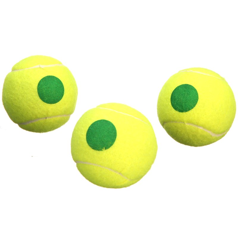 Pressurized Tennis Balls for Full Court Play - Green Dot, 12 Cans