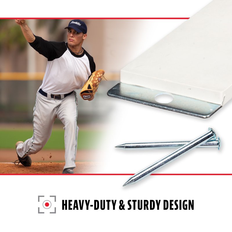 Baseball Pitching Rubber with Stakes - 18 Inch Durable Practice Plate