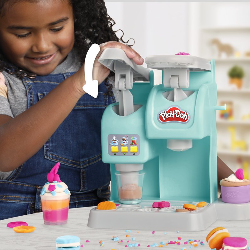 Pretend Play Coffee Set with 5 Play-Doh Colors - Kitchen Cafe Toy