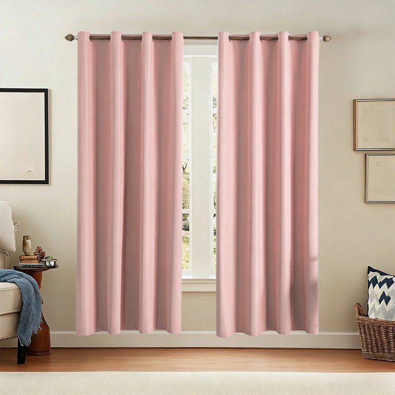Blackout Curtains Waterproof Room Darkening Drapes 59x63 Inches for Bedroom Living Room Patio