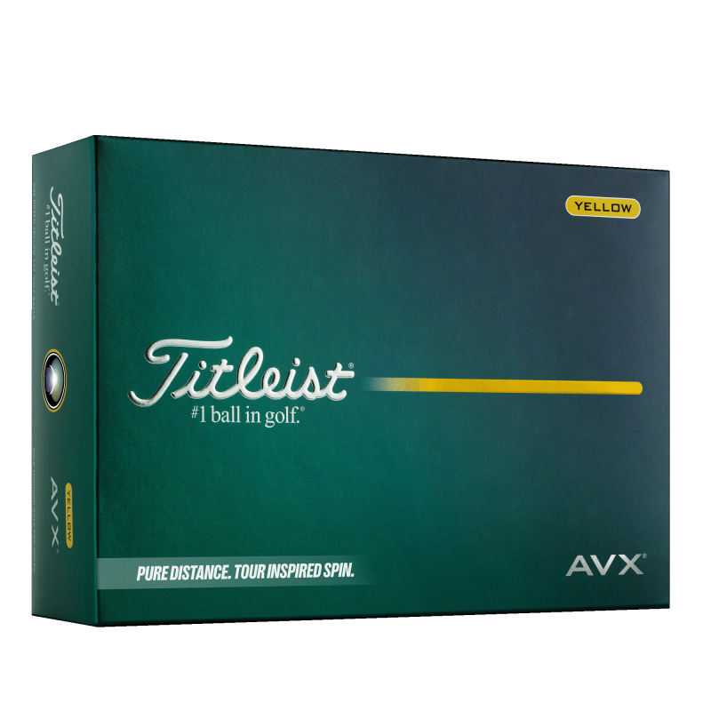 (2 Pack) Titleist AVX Golf Balls 2026 Yellow – 12pk