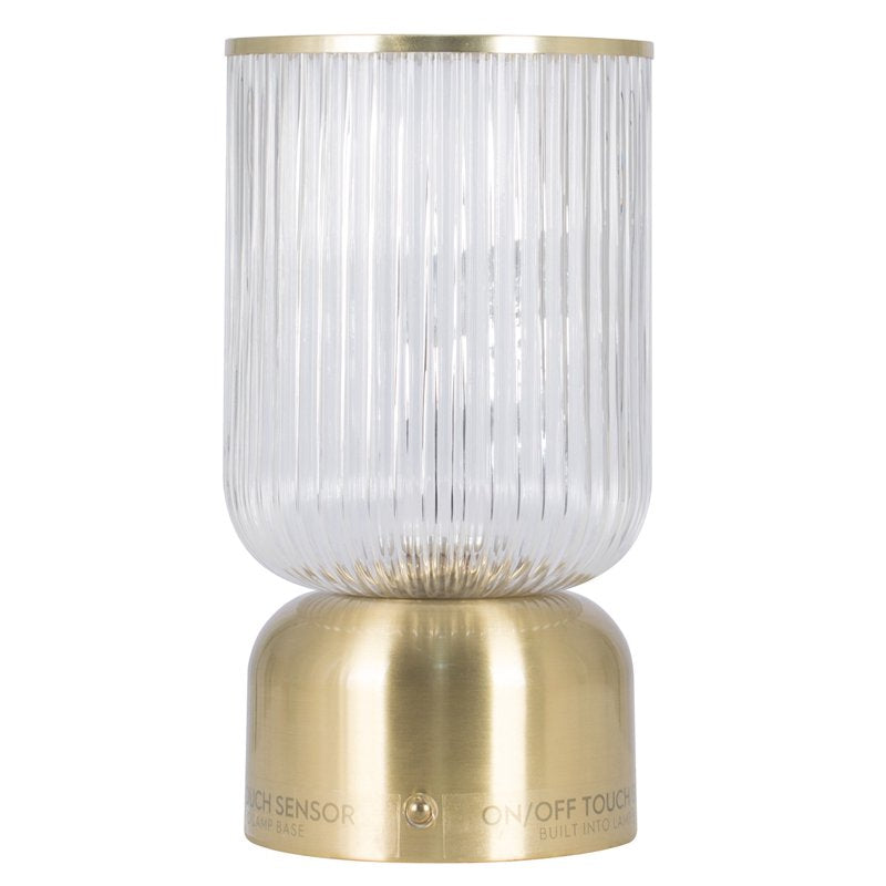 9-Inch Glass Uplight with Touch Switch & USB-C Charging - Home Decor Lamp