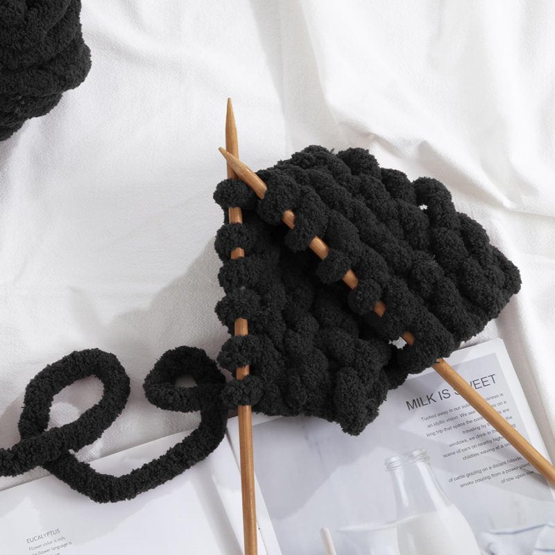 Super Bulky Chenille Yarn for Knitting & Crocheting - 8 Jumbo Packs