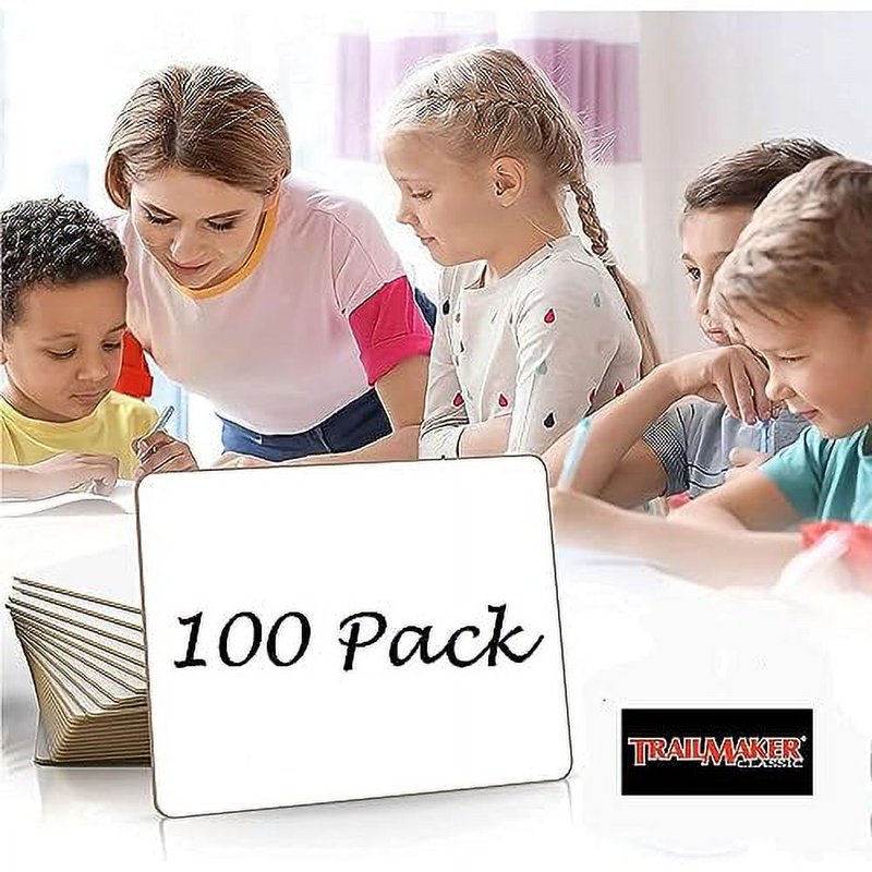 Bulk 100 Pack 9x12 Lined Dry Erase Boards for Classroom & Office