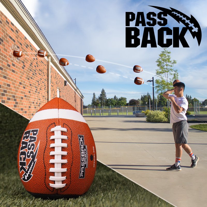 Junior Composite Football for Youth Training Ages 9-13 – Passback Practice Ball