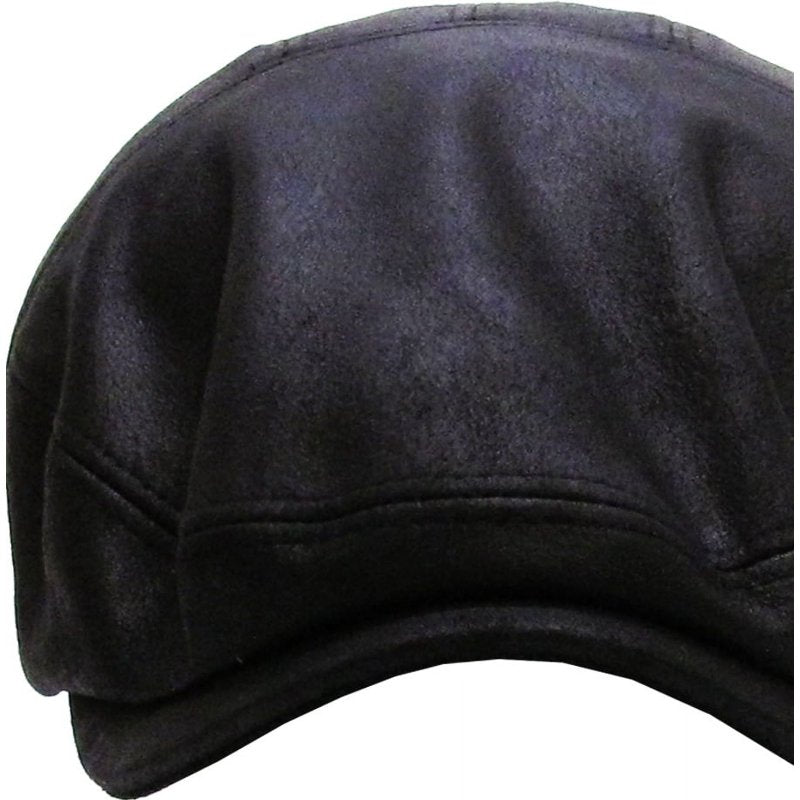 PU Leather Ivy Hat Flat Cap for Golf & Winter - Debonair Style