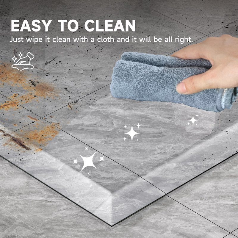 Clear Tempered Glass Chair Mat for Carpet & Hardwood Floors - Beveled Edges Office Desk Protector