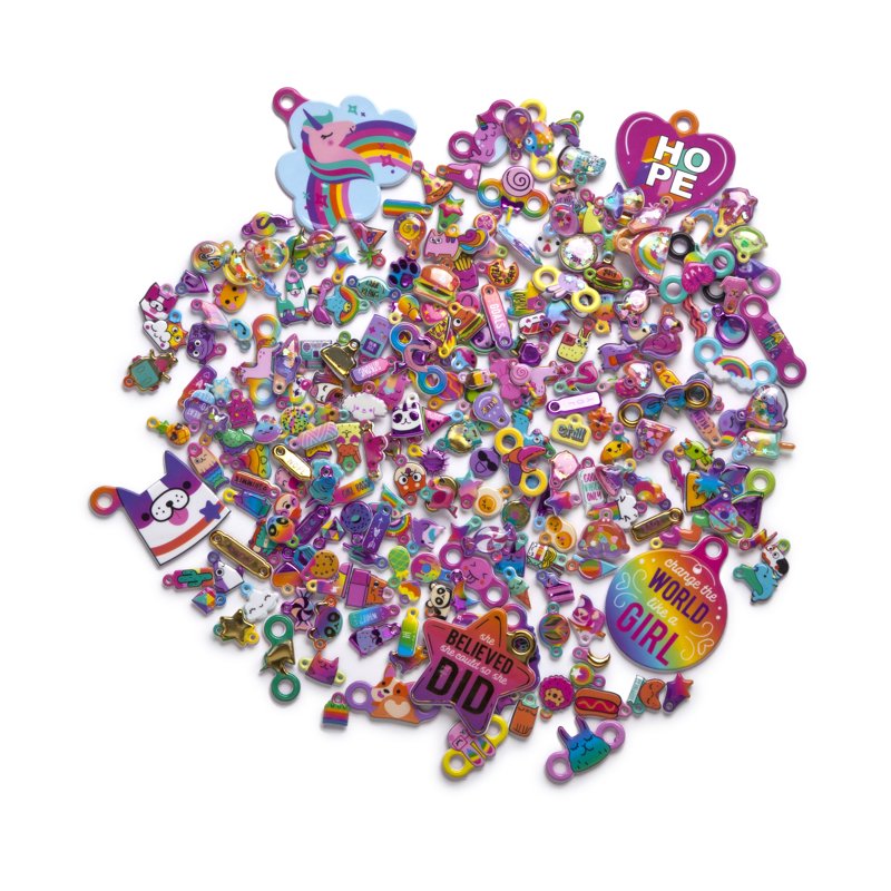 DIY Puffy Charm Craft Kit with 249 Stickers for Jewelry & Accessories