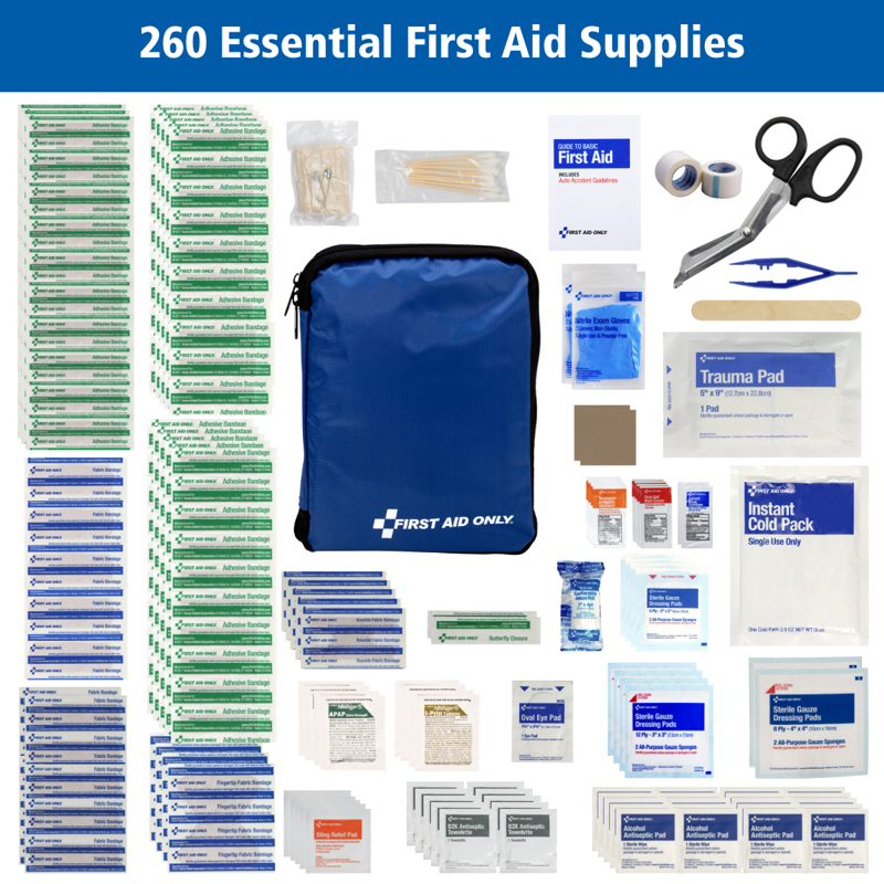 All-Purpose Emergency First Aid Kit 260 Pieces for Home, Travel & Work