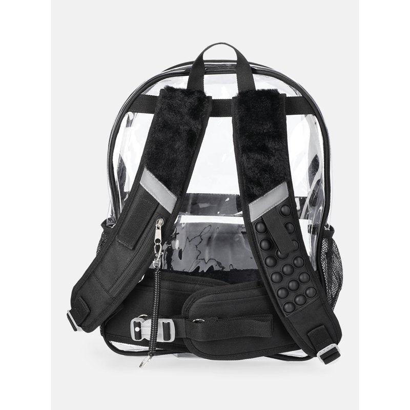 Kids Sensory Backpack and Lunch Tote Set - Clear 17 Inch School Bag