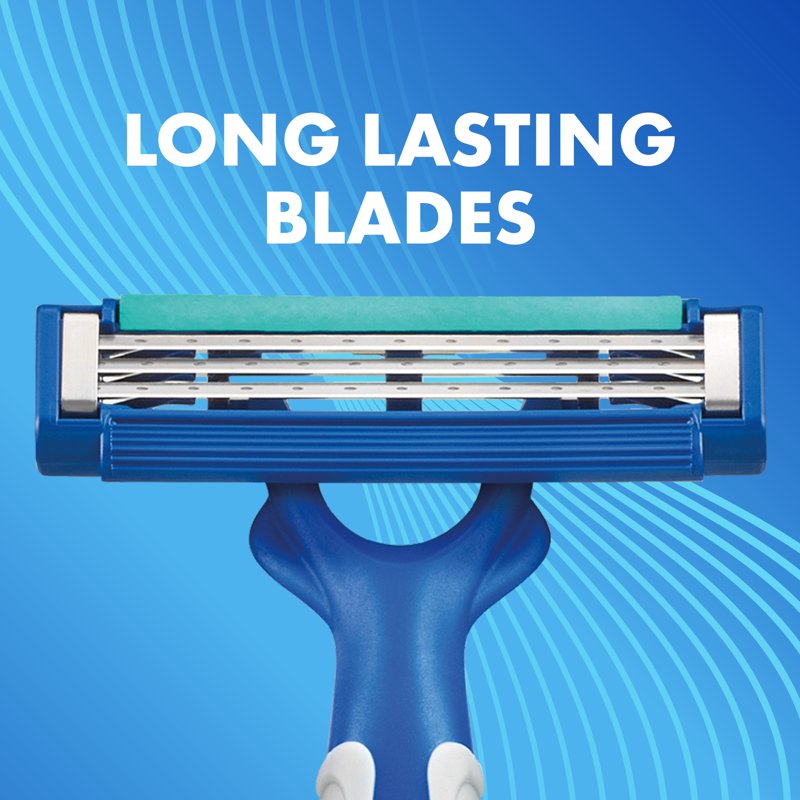 Men's Disposable Shaving Razors - 12 Count, Easy-Rinse Blades, Water-Lubricated