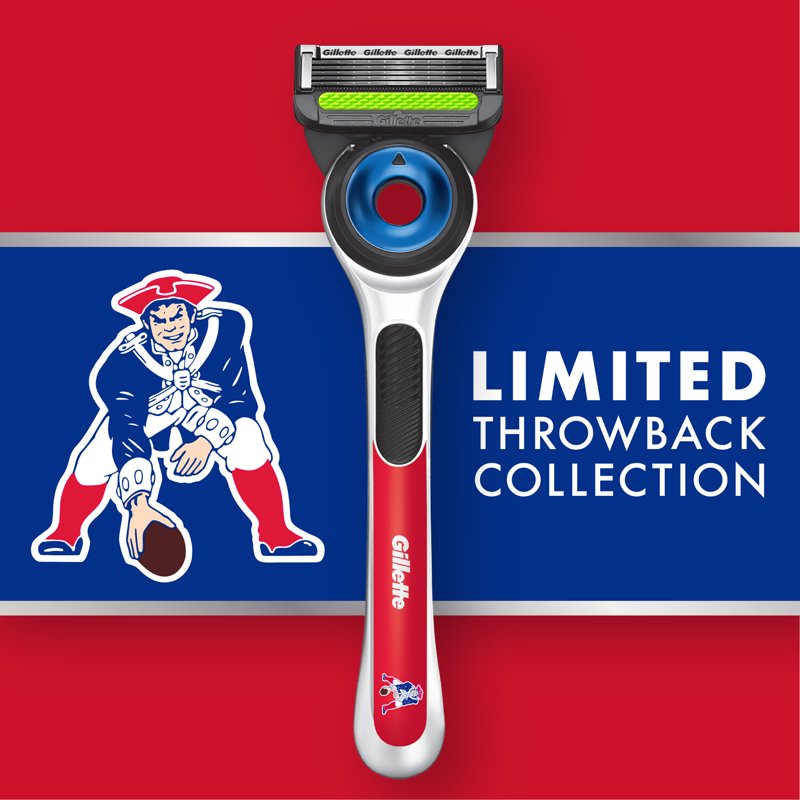 Gillette Labs Patriots Razor with Exfoliating Bar – Special Edition Game Day
