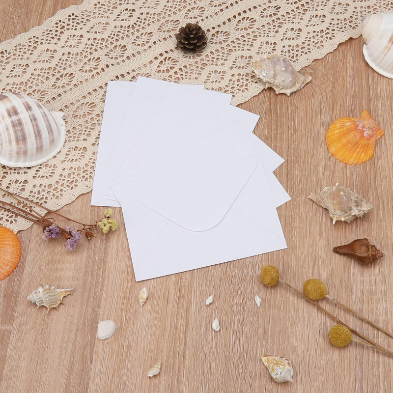 100-Pack 4x6 Inch White Envelope Set for Invitations and Cards - Wet Seal