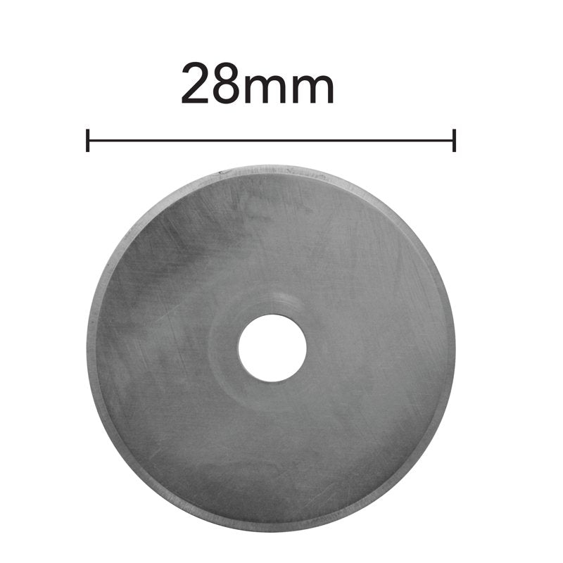 28mm Rotary Fabric Cutter Replacement Blade Titanium Bonded 2 Pack