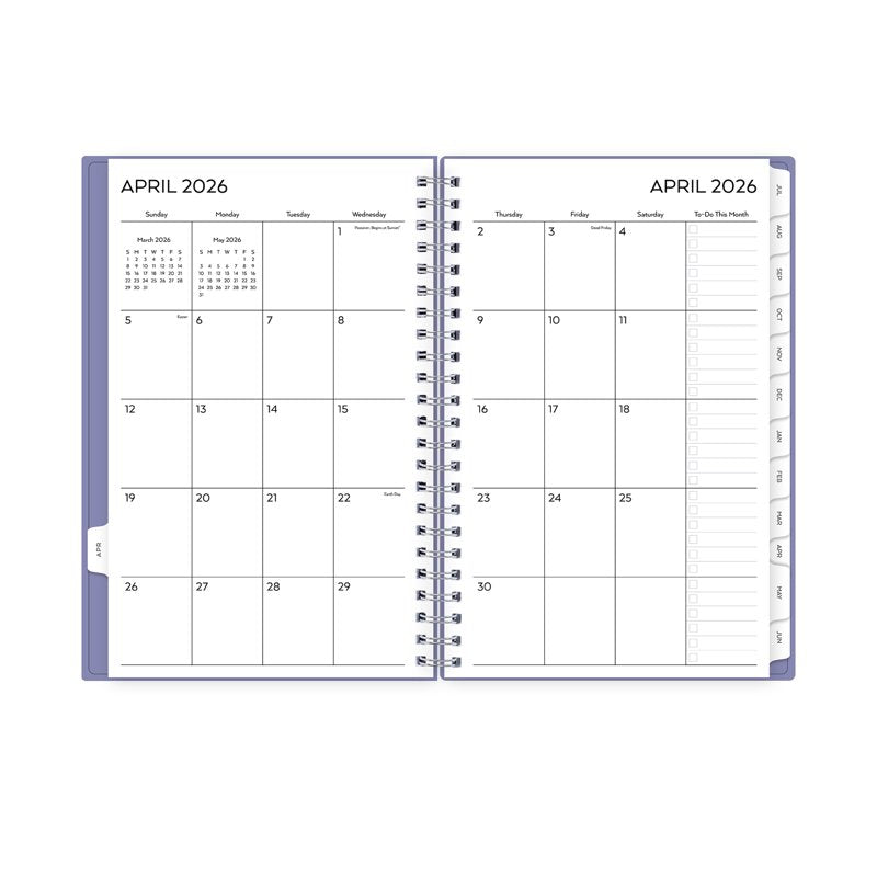 15-Month Weekly Monthly Planner - 5x8 Violet Sky Academic Organizer