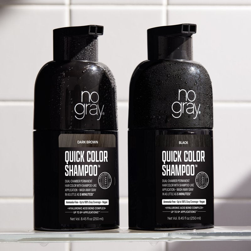 Permanent Hair Color Shampoo Dark Brown - Gray Coverage & Hair Care