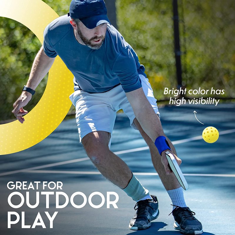 Pro Aviana Tournament Outdoor Pickleball Balls - 6 Pack USAPA Approved, Yellow