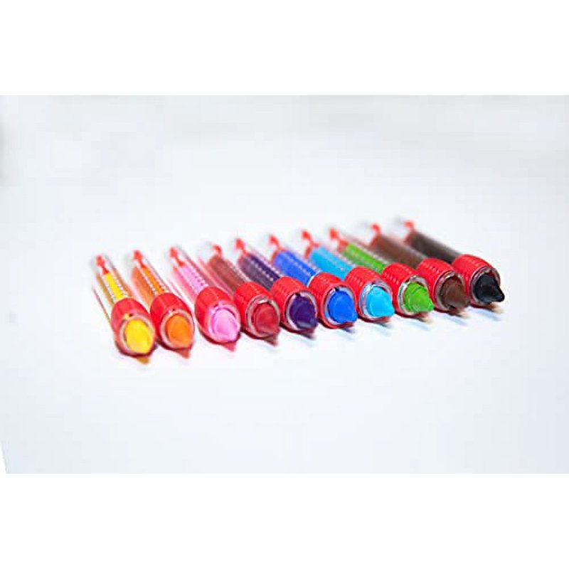 Bath Crayons for Kids - Washable Non-Toxic Gel Bath Toys Set, 10 Bright Colors