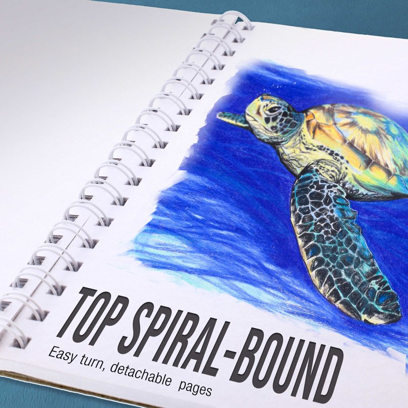 Heavy-Weight Sketch Pad A4 11x14 Inch Spiral Bound 90 lb 30 Sheets Pack of 2