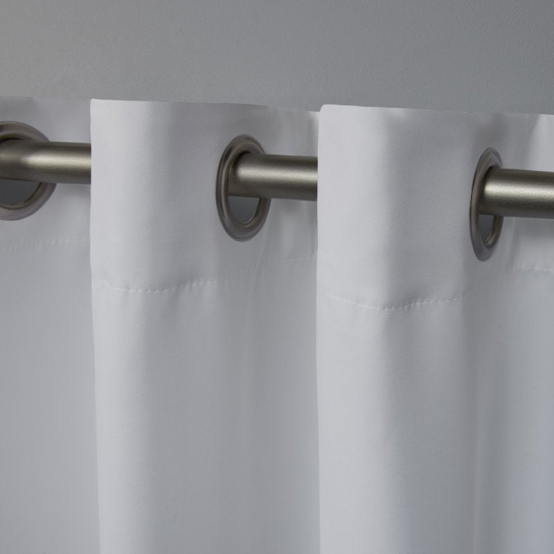 Blackout Curtain Panel Pair with Grommets - Total Block Light, Luxurious Sateen Finish