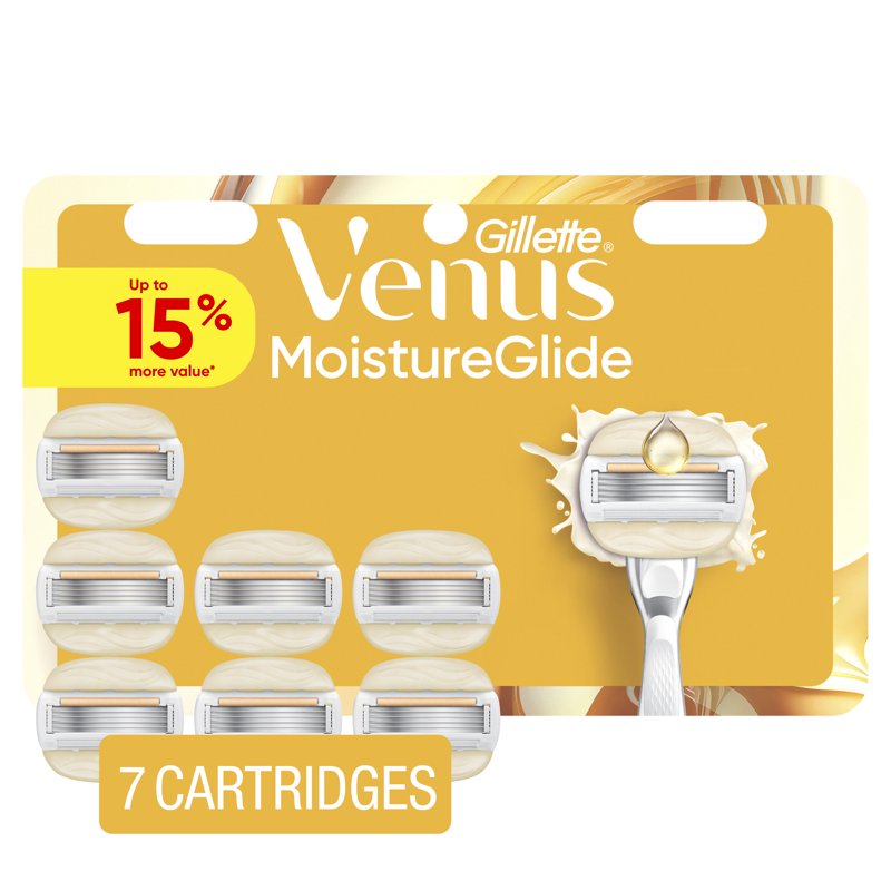 Venus MoistureGlide Razor Kit with 9 Blade Refills for Sensitive Skin