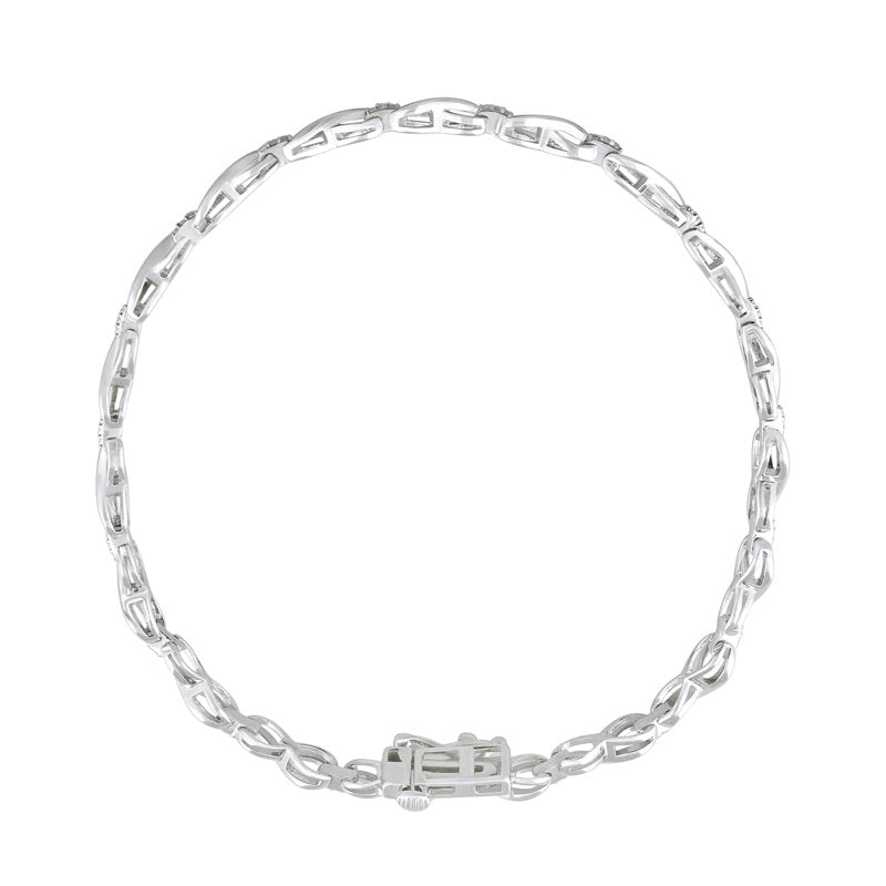 Sterling Silver Lab Grown Diamond Bracelet for Women - Accent Jewelry Gift