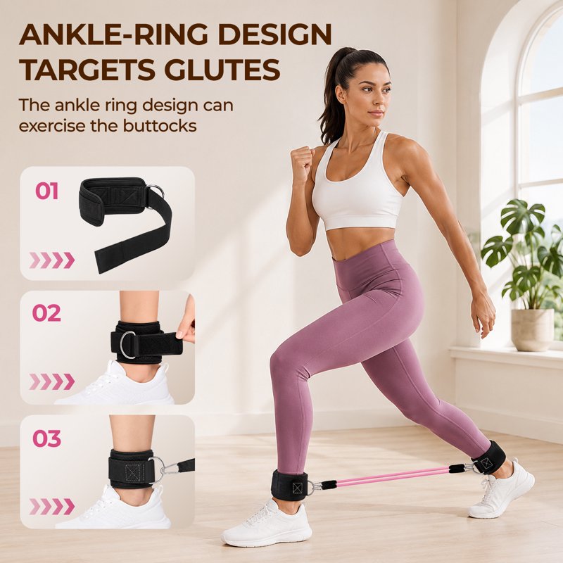 Adjustable Pilates Bar Kit with Resistance Bands for Full-Body Workout