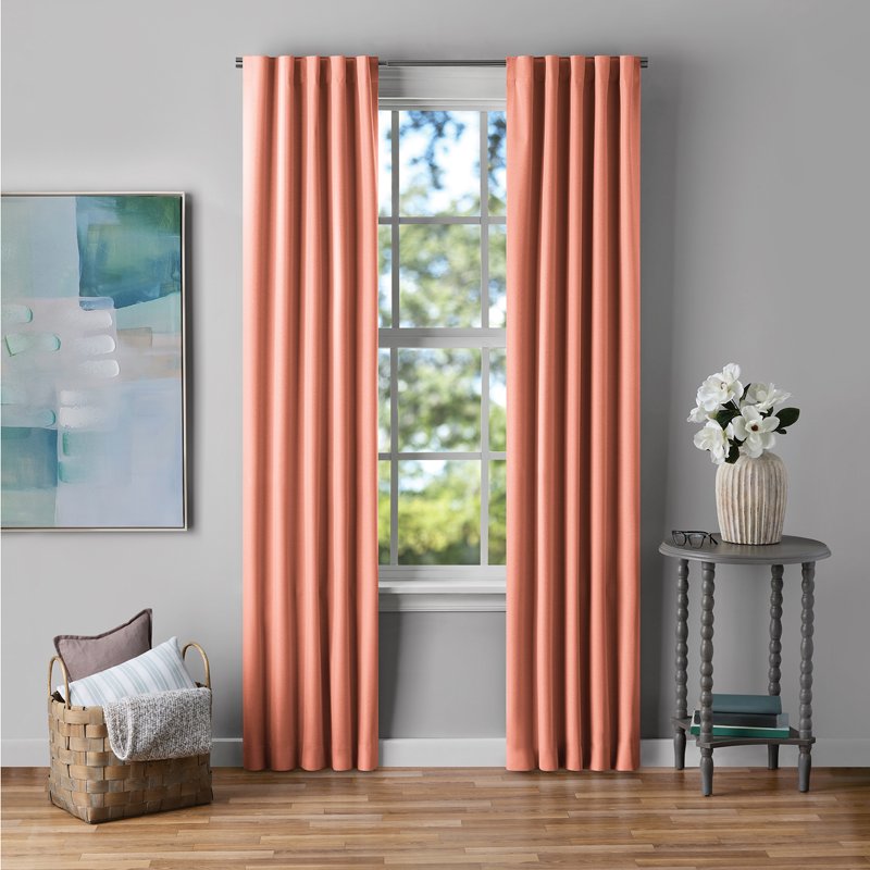 Blackout Curtain Panel Pair - Rod Pocket & Back Tabs, 84 Inch Length