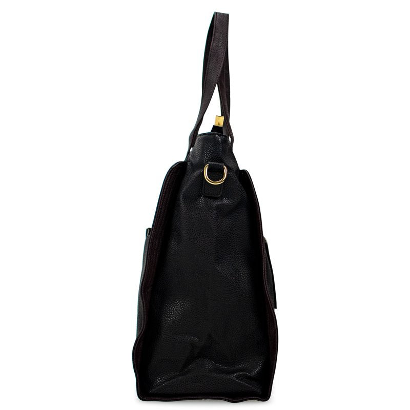 Vegan Leather Travel Tote Bag for Women - Spacious Weekender Bag with Interior Pockets