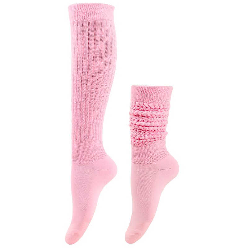 Women’s Solid Color Warm Stockings | Long Tight Knit Pile Socks, Knee High Slouch Socks