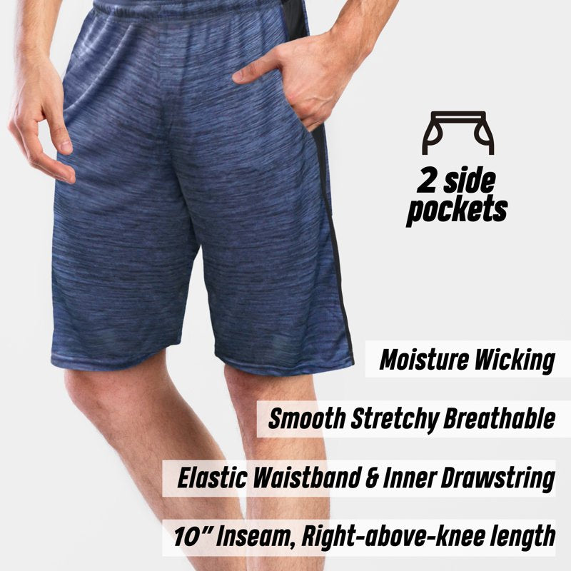 Men's Athletic Shorts Pack 5 - Workout, Running, Basketball, Gym, Training