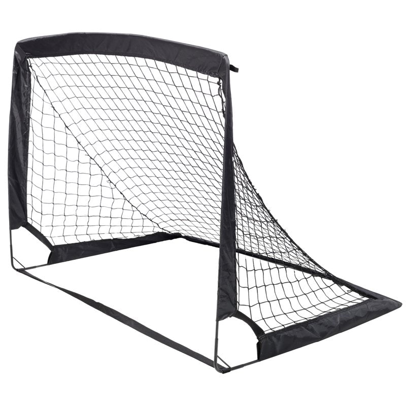 Leumius 2 Pack Pop Up Soccer Goals - 4' x 3' Portable Indoor/Outdoor Black