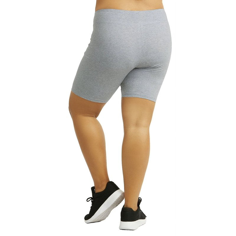 Women’s Cotton Biker Shorts with Wide Waistband - Multiple Lengths & Colors