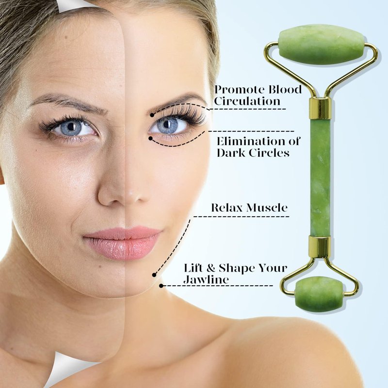 Jade Facial Roller for Skin Rejuvenation and Relaxation
