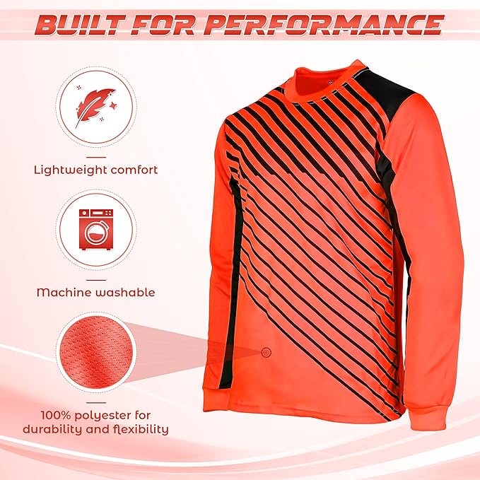 Vizari Arroyo Goalkeeper Jersey - Orange/Navy XL with Padded Long Sleeves