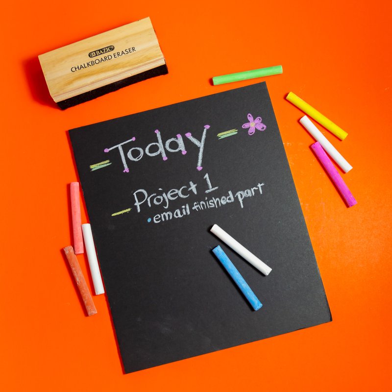 24-Pack Chalkboard & Whiteboard Erasers with Felt & Wood Handles