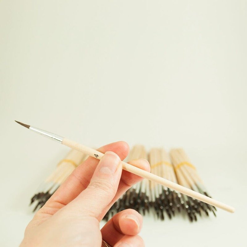 Watercolor Brush Set with Camel Hair - 144 Pieces for Artists