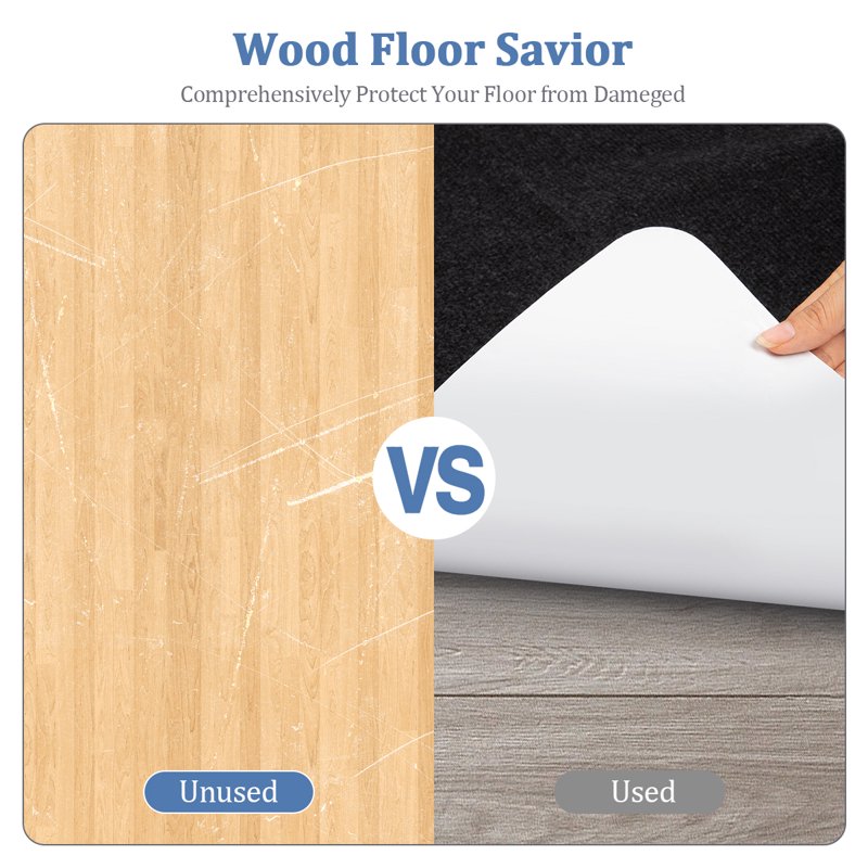 Office Chair Mat for Hardwood Floors 55x35 Inch Non-Slip Floor Protector