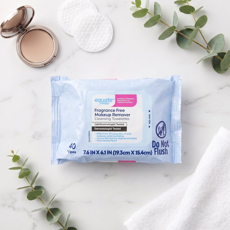 Fragrance Free Makeup Remover Cleansing Towelettes - 80 Count